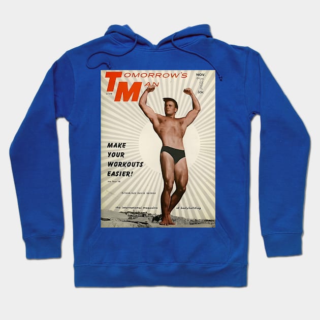 TOMORROW'S MAN - Vintage Physique Muscle Male Model Magazine Cover Hoodie by SNAustralia